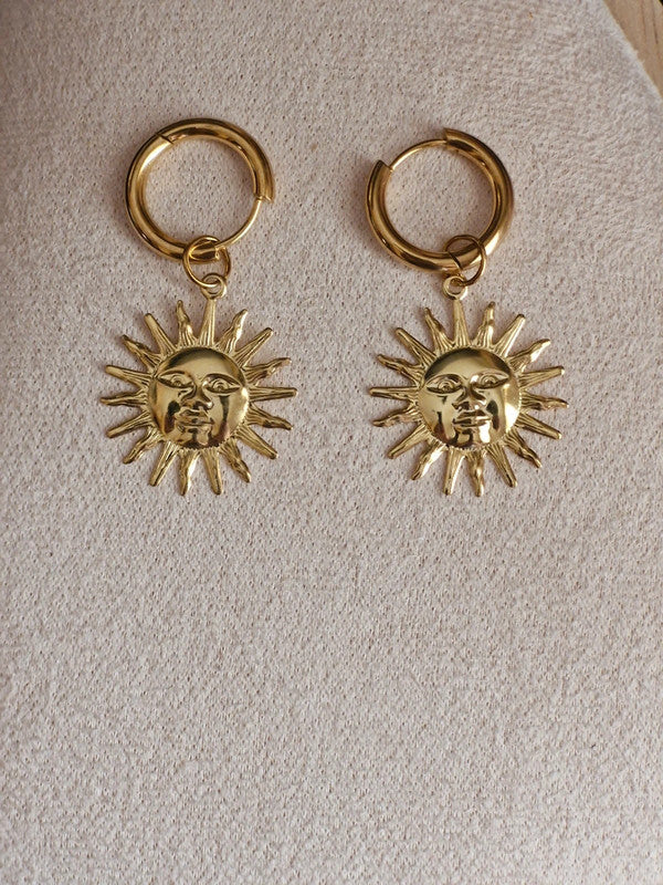 Ατσάλινα σκουλαρίκια Ηλιος