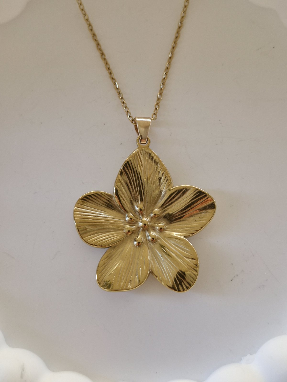 Αλυσίδα λαιμού vintage λουλούδι