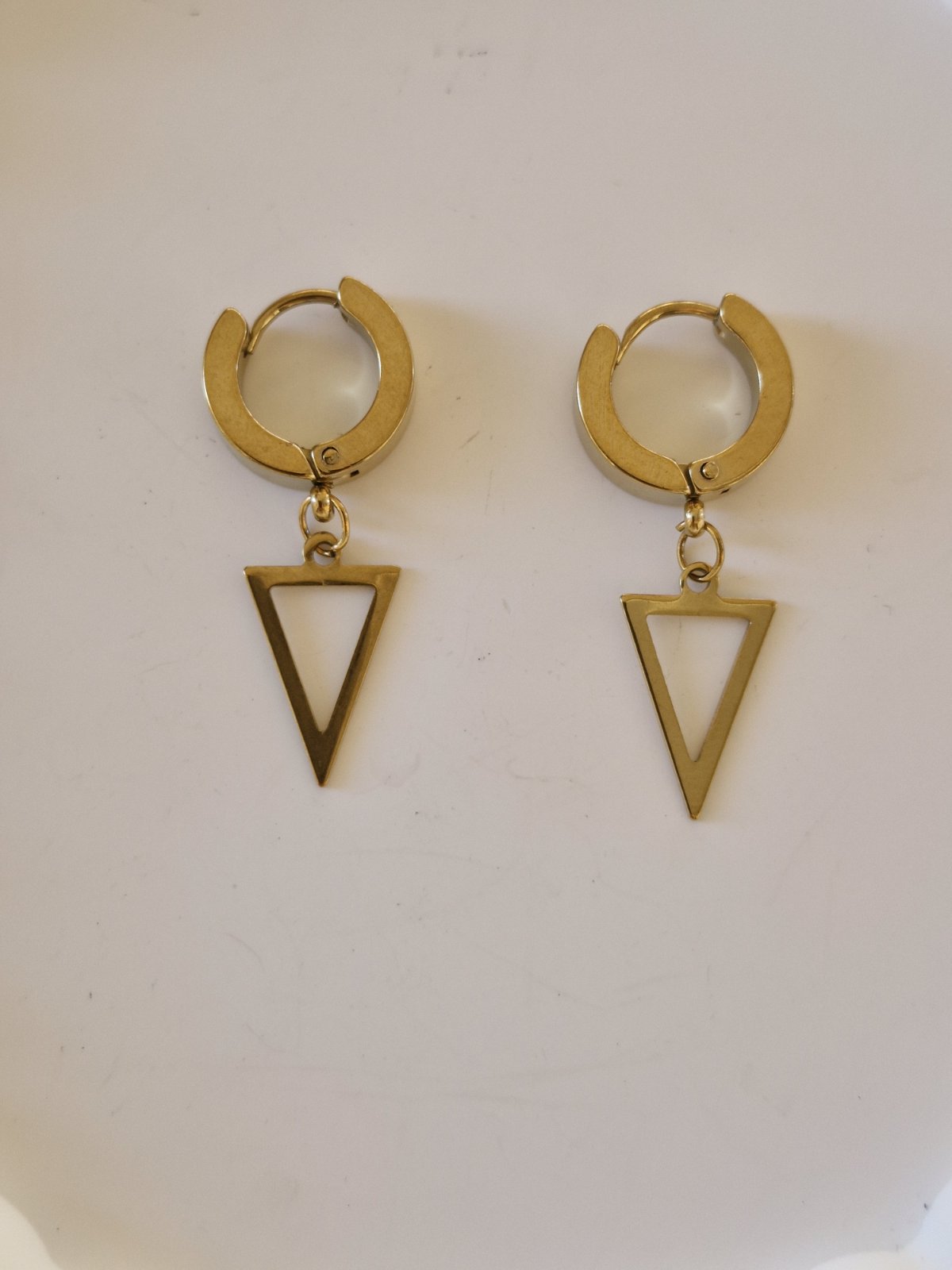 Ατσάλινα σκουλαρίκια τρίγωνο