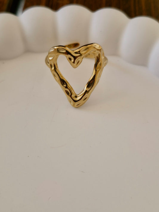 Ατσάλινο δαχτυλίδι Καρδιά