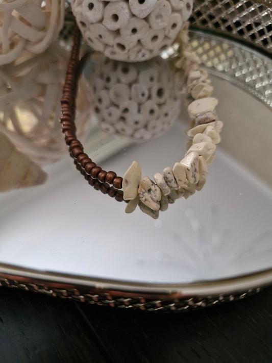 Ατσάλινο κολιέ Νεφρίτης