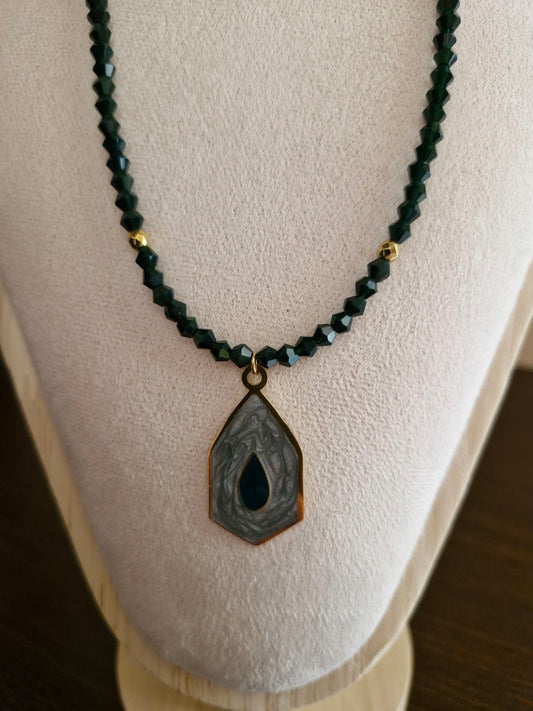 Ατσάλινο κολιέ Πολυγωνικό