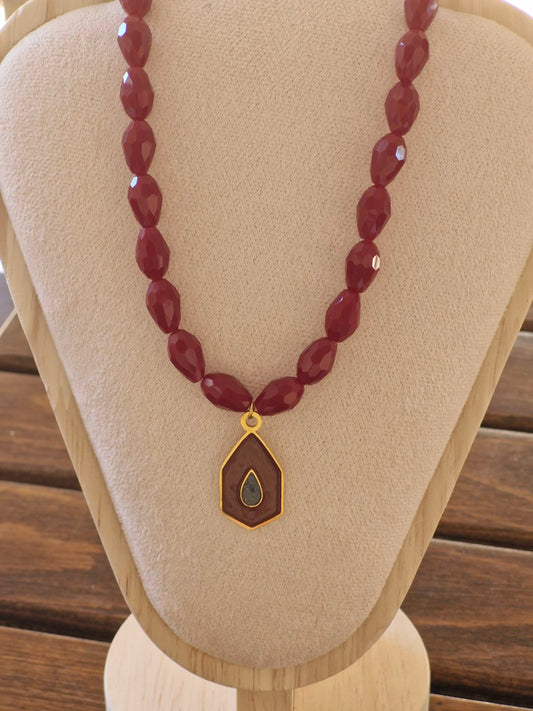 Ατσάλινο κολιέ Κρεμαστό Δάκρυ