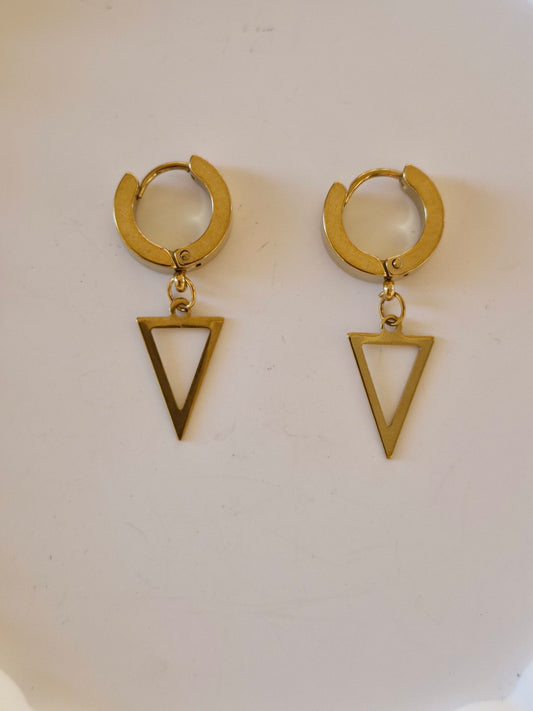 Ατσάλινα σκουλαρίκια τρίγωνο