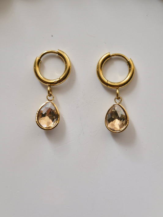 Ατσάλινα σκουλαρίκια ζιργκόν