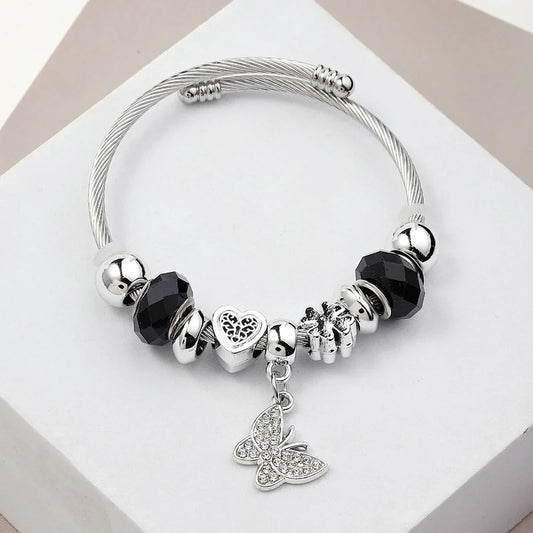 Ατσάλινο βραχιόλι Πεταλούδα